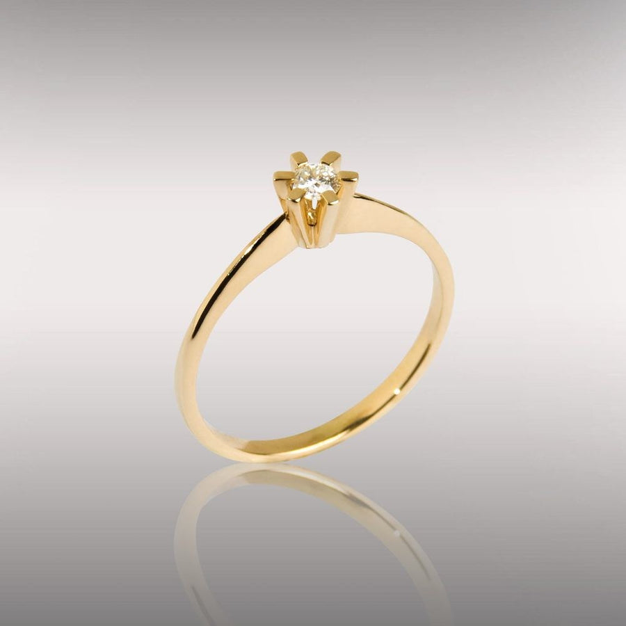 Jan Jørgensen Ring 14 kt guld labgrown diamant foto 1
