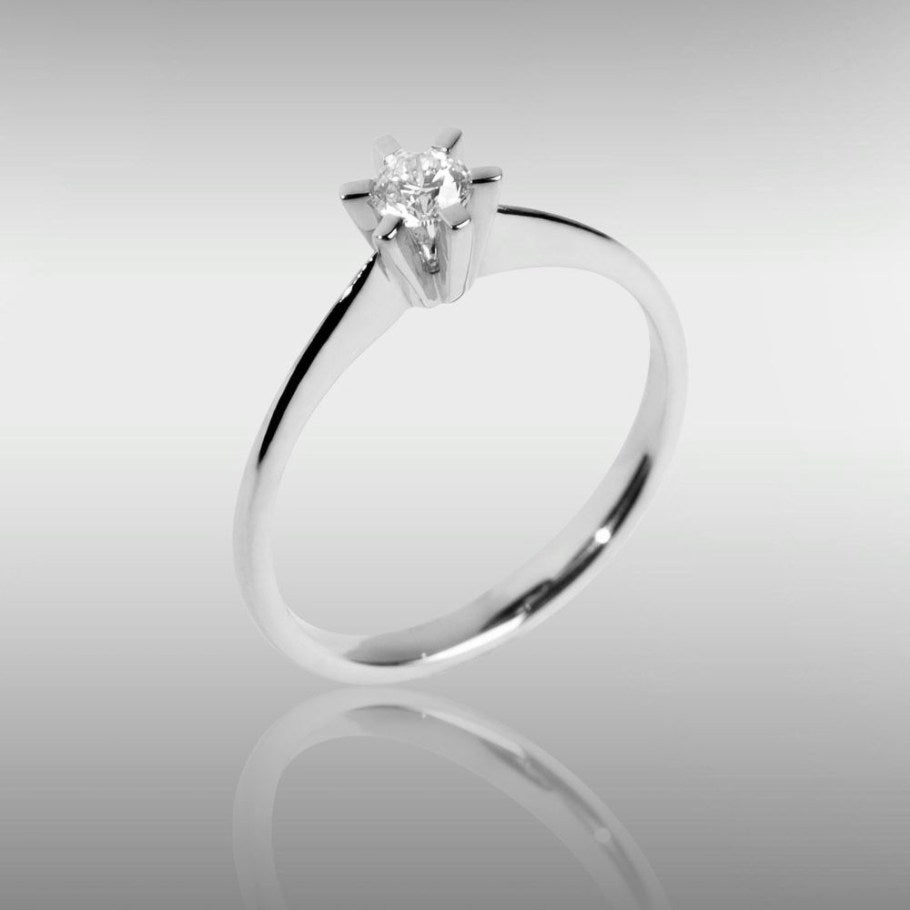 Brillanz diamantring 0,35 ct. hvid