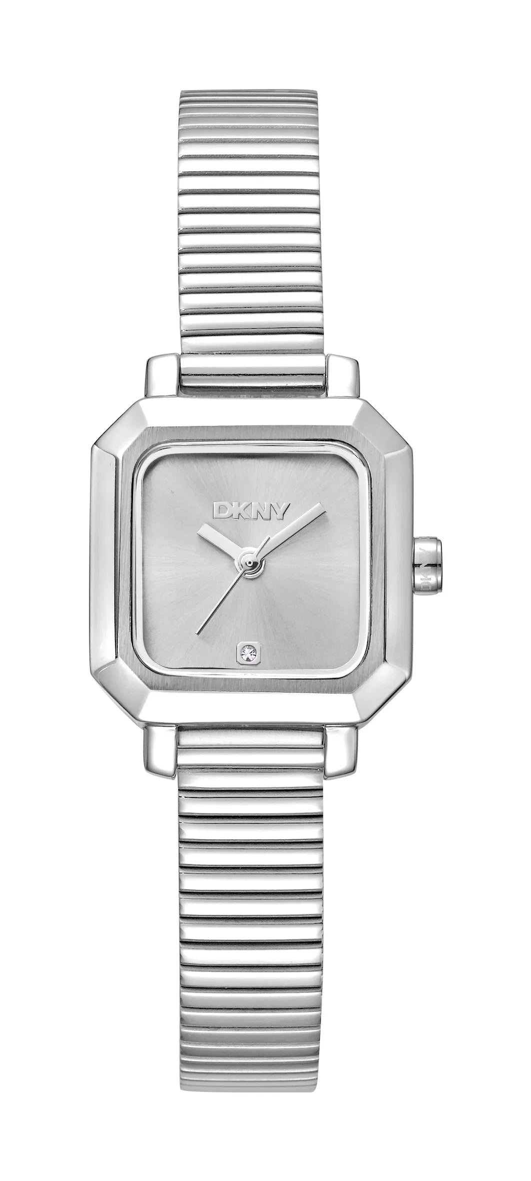 DKNY D. Everyday dameur DK1L123M0015 – sølvfarvet ur med kvadratisk urkasse, justerbar lænke og minimalistisk design fra DKNY.