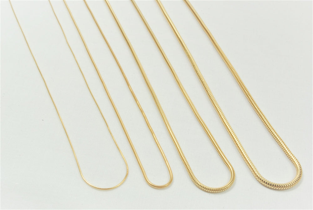 14Kt Guld slange armbånd 17cm