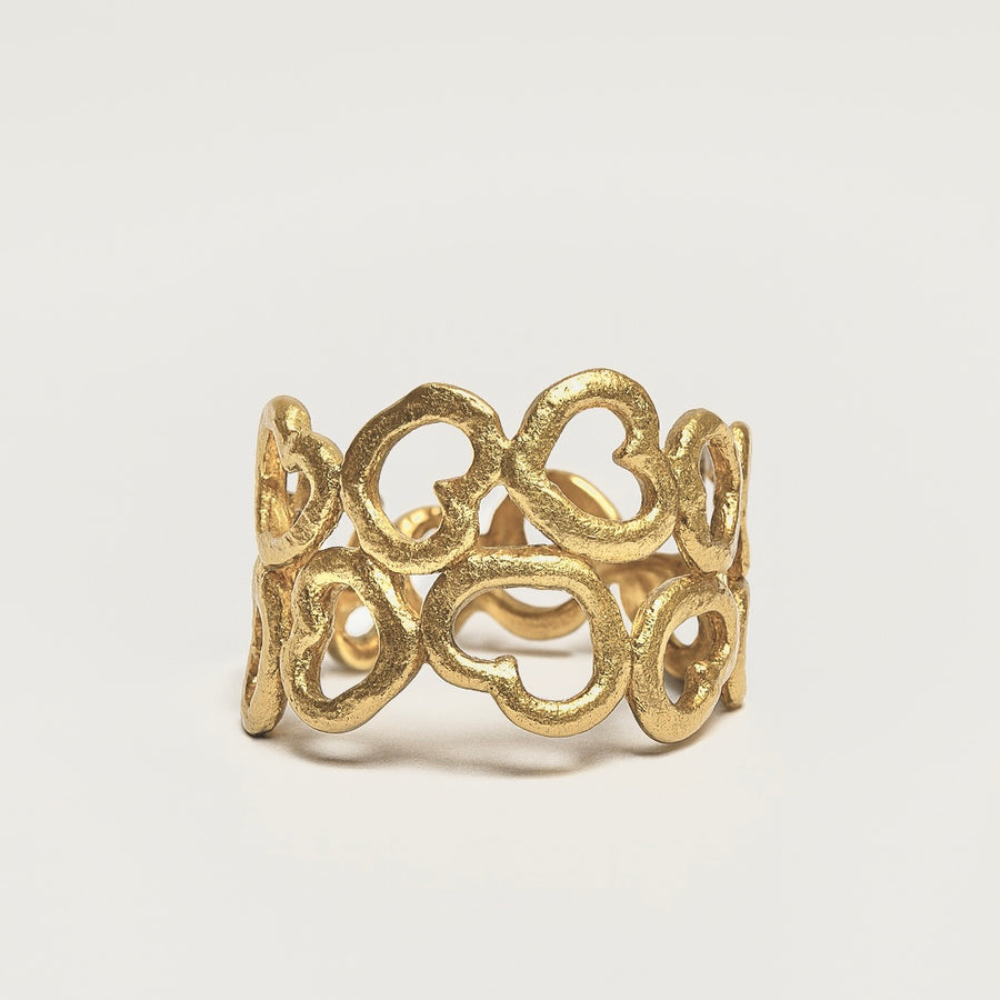 Lene Visholm Hjerte Ring 14 kt Guld Str. 56 R485RG billede 1