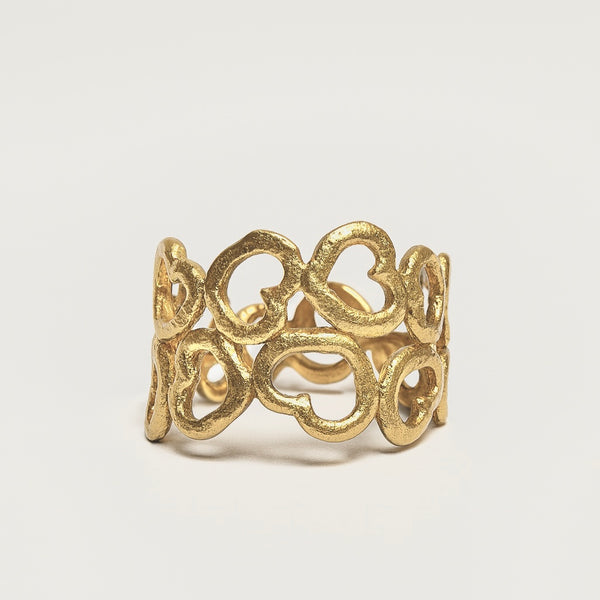 Lene Visholm Hjerte Ring 14kt - str 56