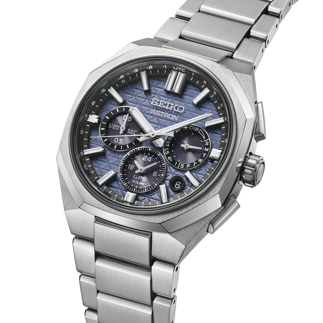 Seiko Astron HAB001J1 GPS Solar herreur med kaliber 5X63, titanium, safirglas, dual-time, kronograf og quick-change system.