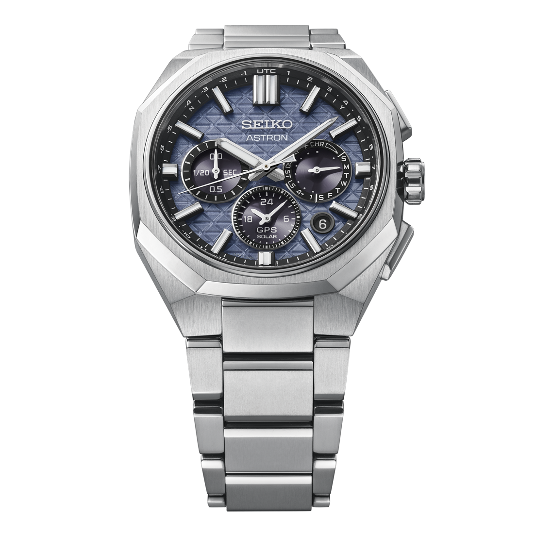 Seiko Astron HAB001J1 GPS Solar herreur med kaliber 5X63, titanium, safirglas, dual-time, kronograf og quick-change system.