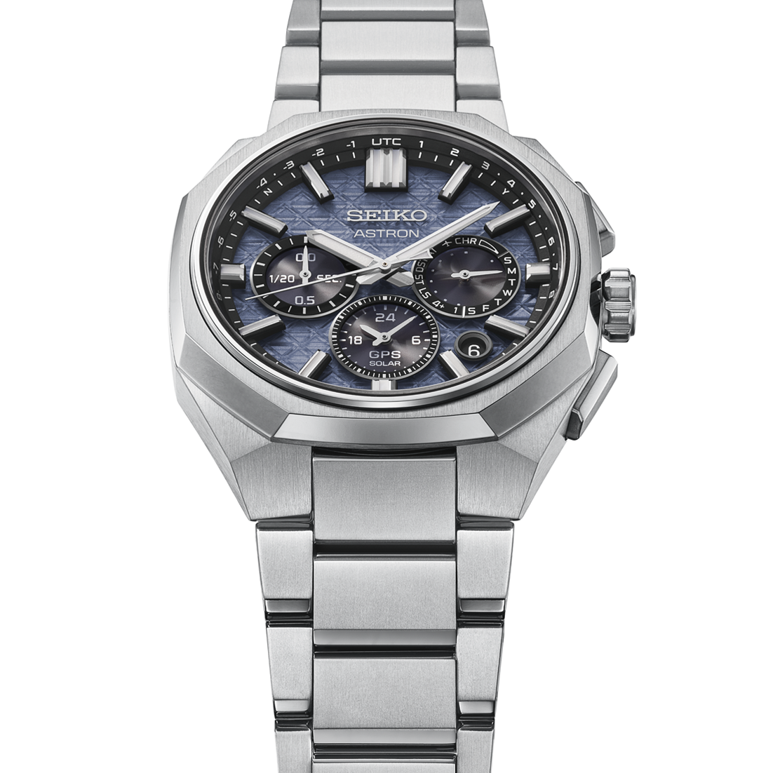 Seiko Astron HAB001J1 GPS Solar herreur med kaliber 5X63, titanium, safirglas, dual-time, kronograf og quick-change system.