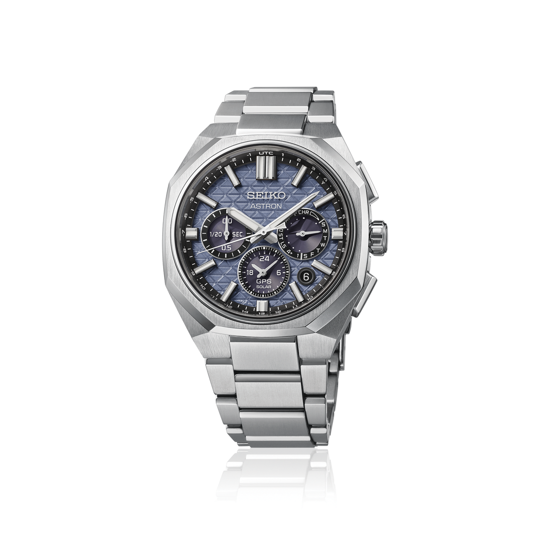 Seiko Astron HAB001J1 GPS Solar herreur med kaliber 5X63, titanium, safirglas, dual-time, kronograf og quick-change system.