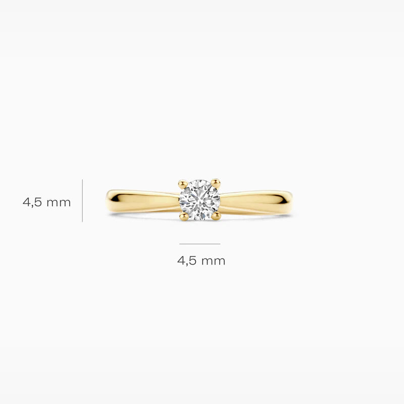 Blush ring LG1002Y med mål 6,2 mm x 4,5 mm og ringskinne på 1,8 mm