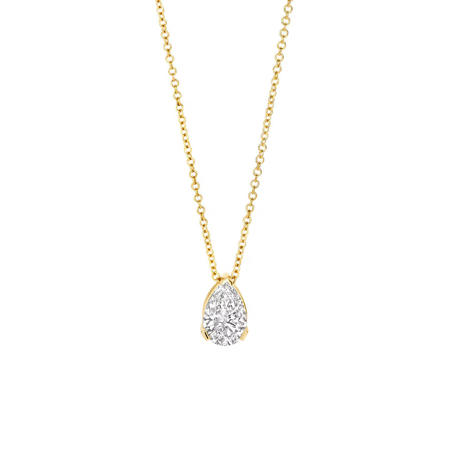Blush collier i 14 kt guld med dråbeformet 0,50 ct labgrown diamant – elegant halskæde