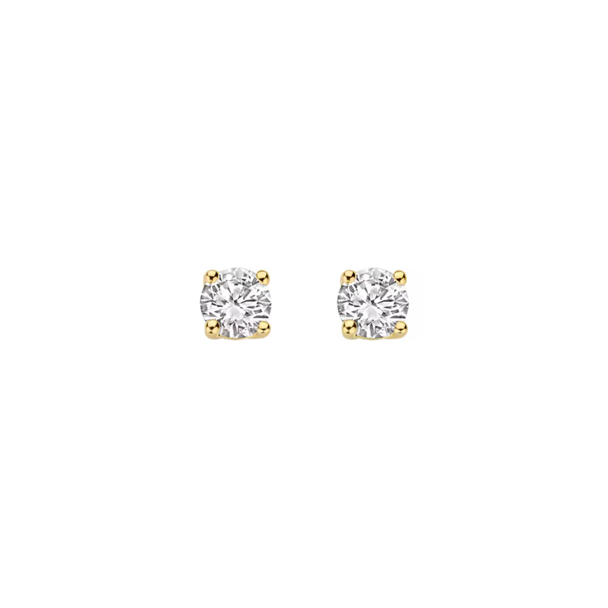 Blush ørestikker i 14 kt guld med 2 x 0,20 ct rund labgrown diamanter – klassisk elegant design