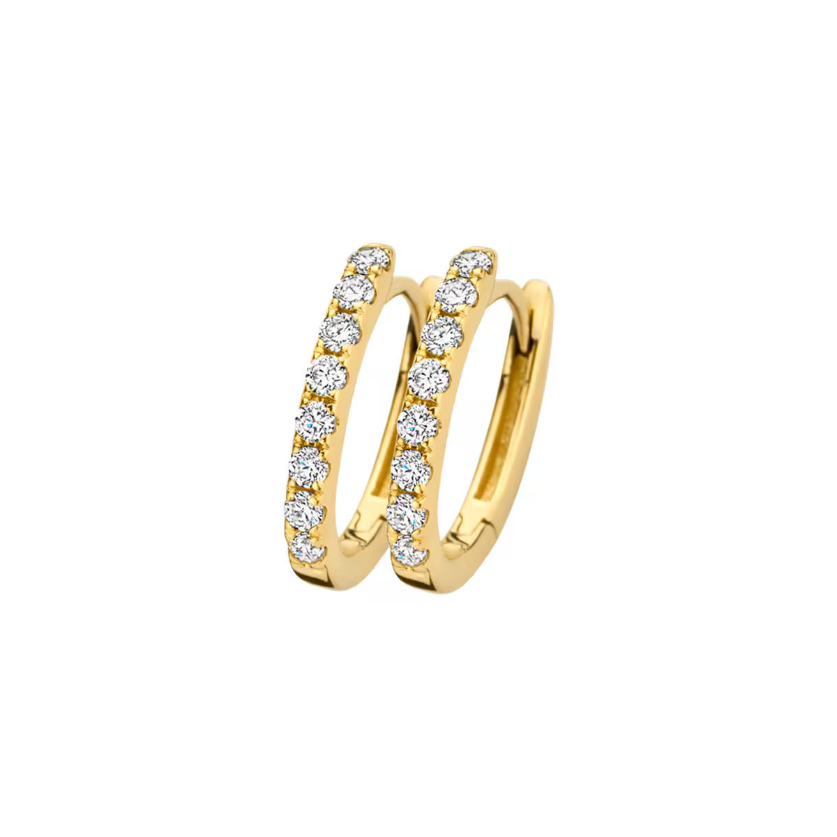 Blush øreringe i 14 kt guld med 2 x 0,12 ct rund labgrown diamanter – elegant og tidløst design