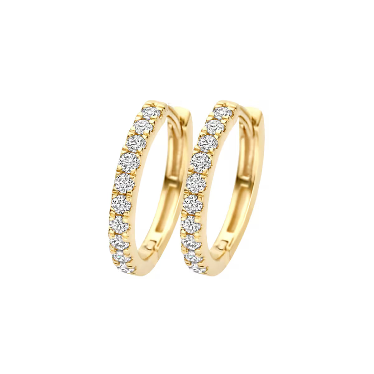 Blush øreringe i 14 kt guld med 2 x 0,165 ct labgrown diamanter – minimalistisk og elegant design