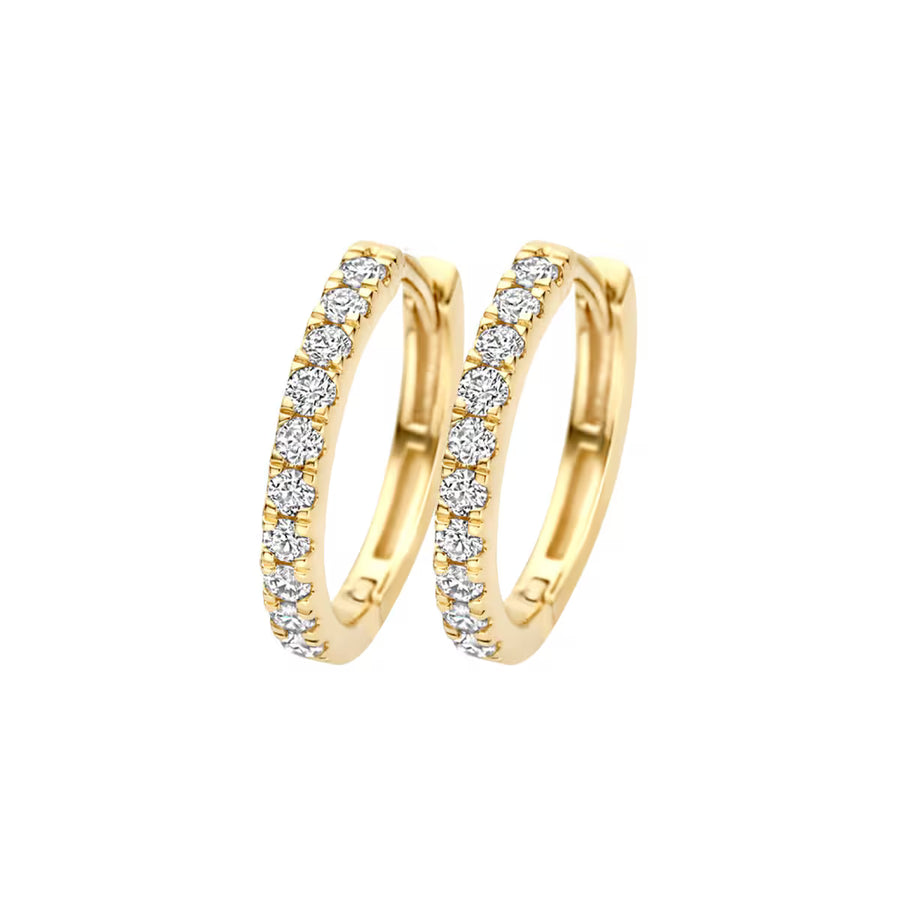 Blush øreringe i 14 kt guld med 2 x 0,165 ct labgrown diamanter – minimalistisk og elegant design