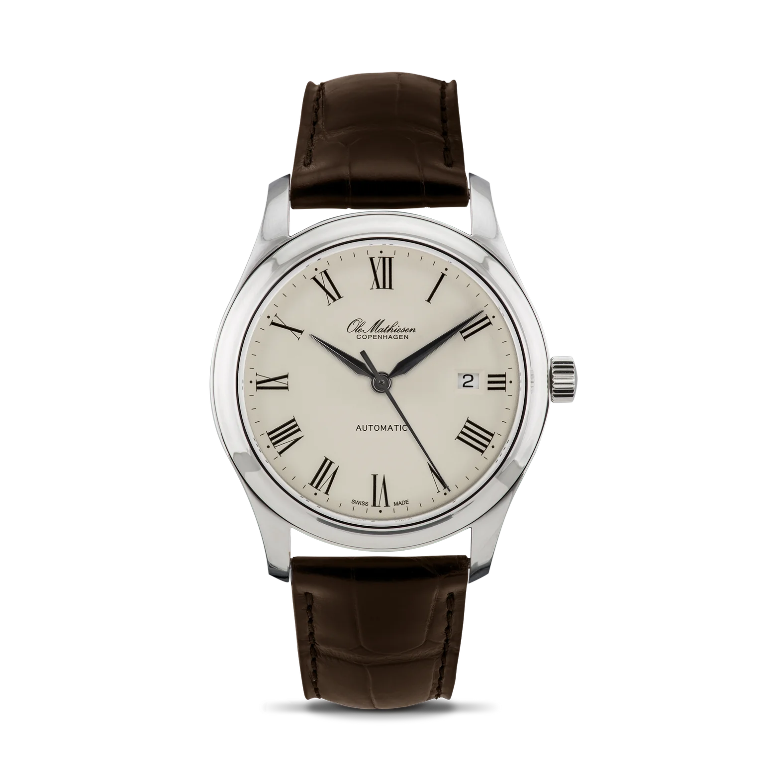 Ole Mathiesen 1919 Heritage men-size med læderrem 40mm