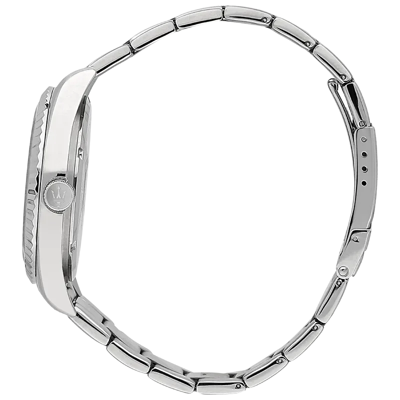 Sideprofil af Maserati Competizione R8853100045 med stållænke og rillet lynette