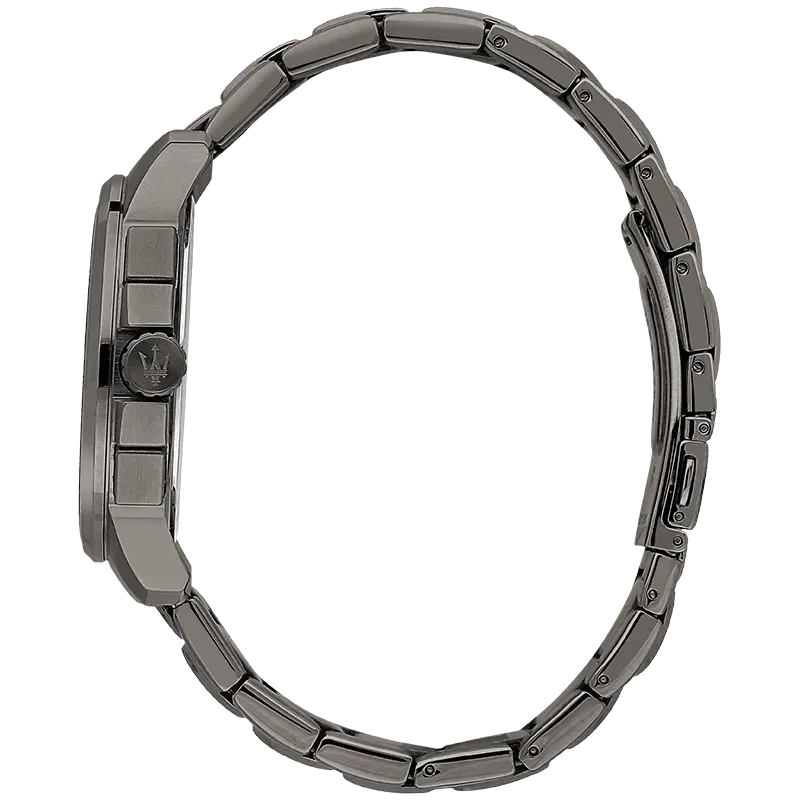 Maserati Successo Dark Edition sideprofil med mørk stållænke