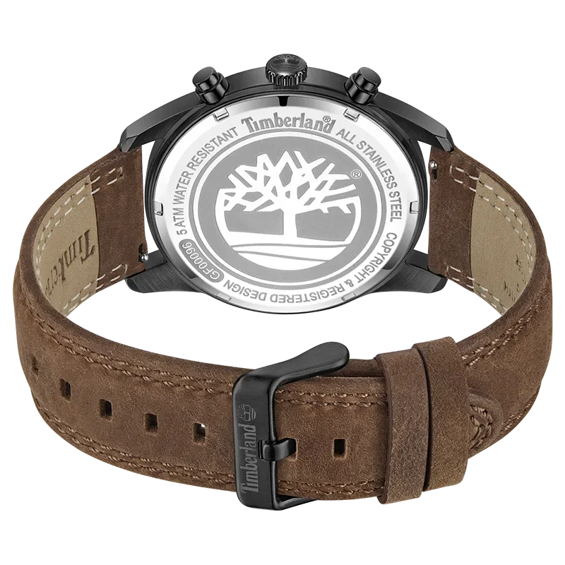 Timberland Northbridge TDWGF0009603 set bagfra med bagkasse i stål og brun rem med spænde