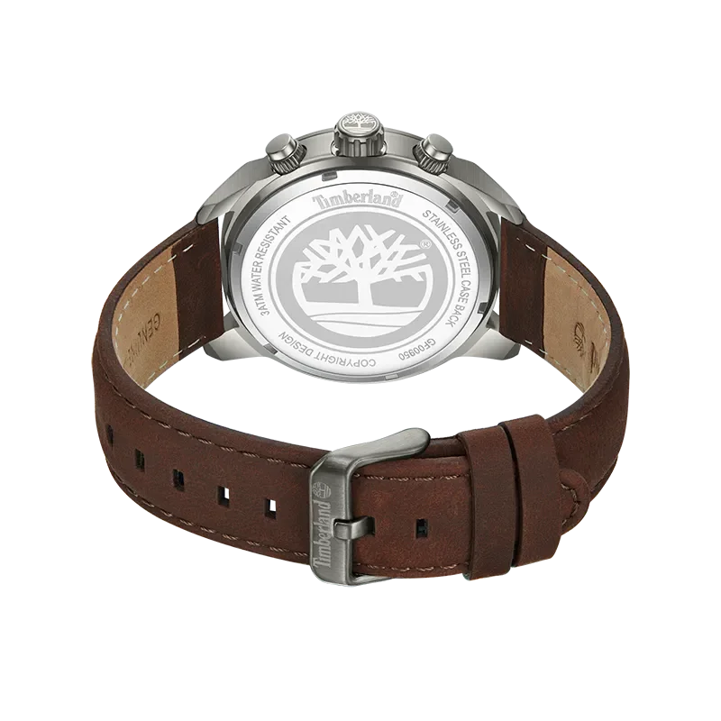 Timberland Henniker II TDWGF0095001 set bagfra med bagkasse i stål og brun rem med spænde