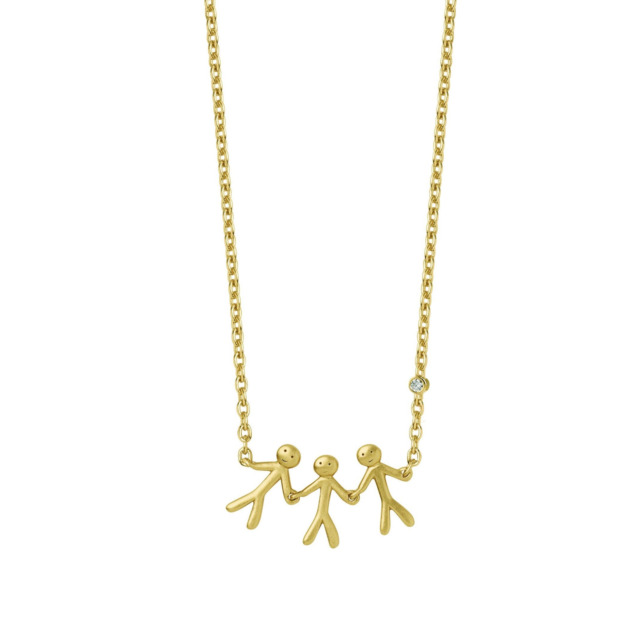 Together Family 3 necklace - solid gold 3-2003-G