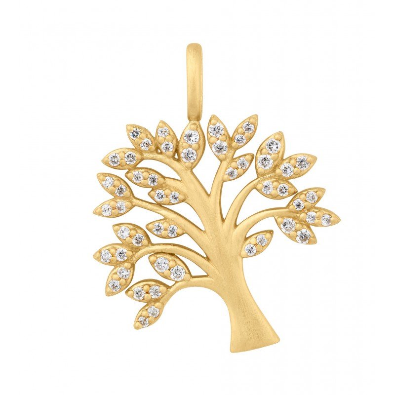 Tree of life sparkle vedhæng- Gold 7-2502a-GP