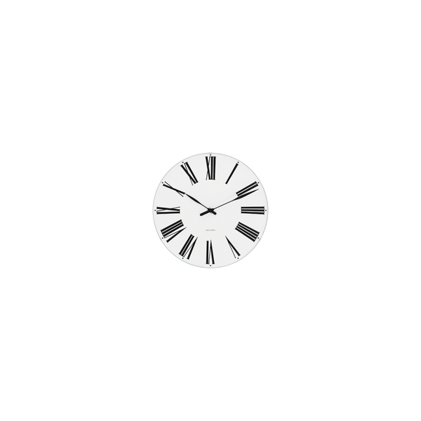Arne Jacobsen Roman vægur 16 cm 43622 i hvid og sort