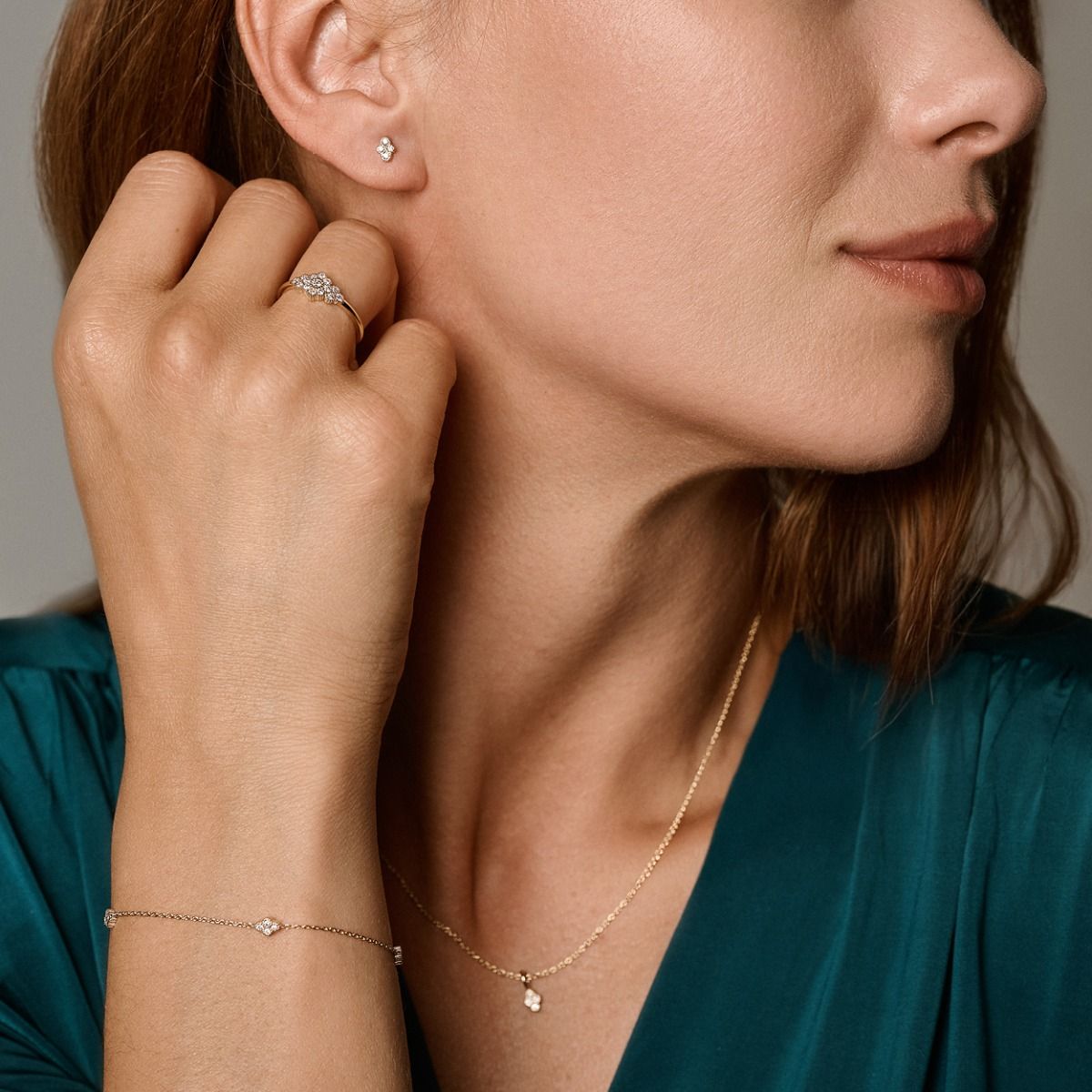 Nuran - Athene Ring 14kt M. Diamanter