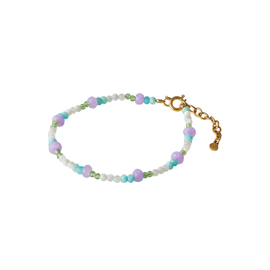 Pernille Corydon Sea Colour Armbånd i Forgyldt Sølv med farvede natursten, produktbillede fra Pernille Corydon