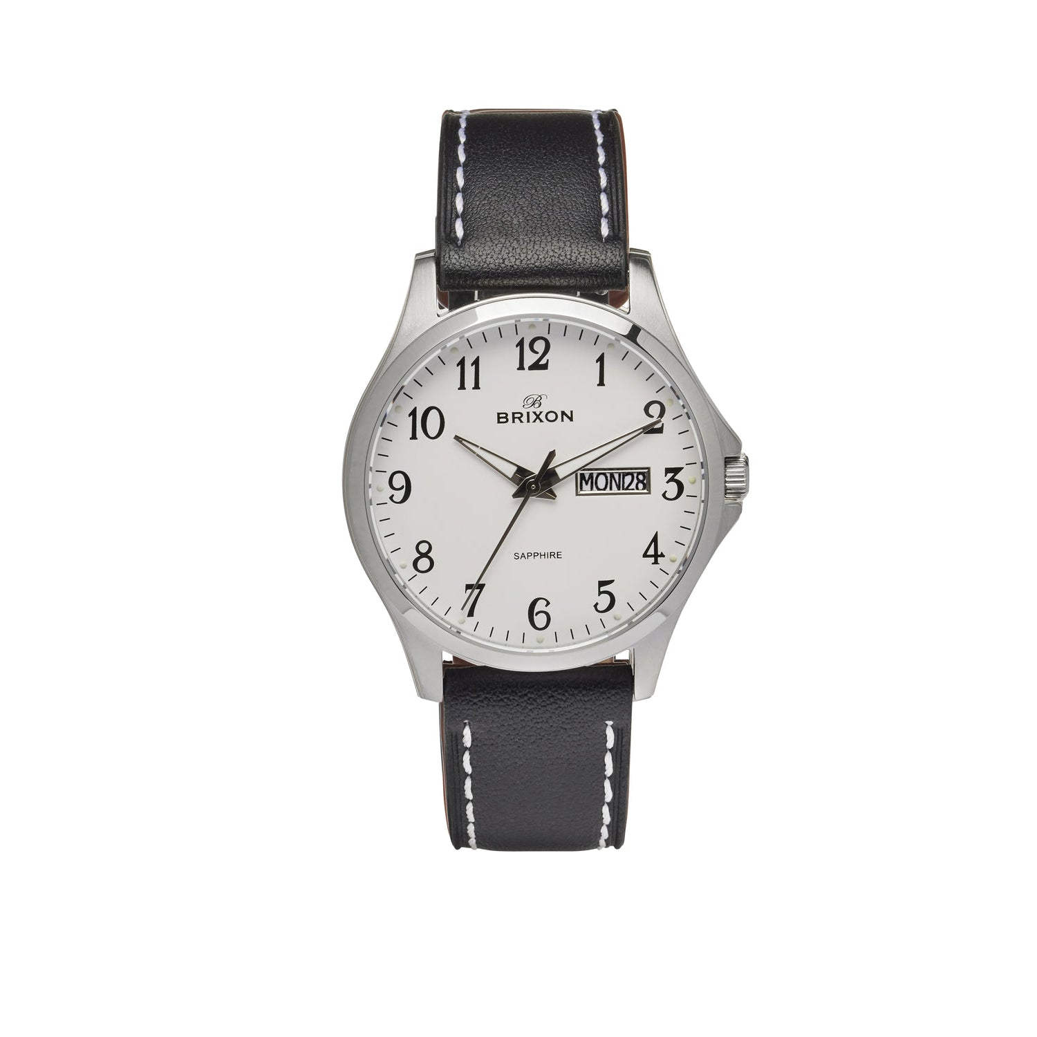 Brixon Dag/Dato Sapphire C4406SGD-K herreur med safirglas, dag- og datovisning, Miyota 2305 værk, 40 mm urkasse og 10 ATM vandtæthed.