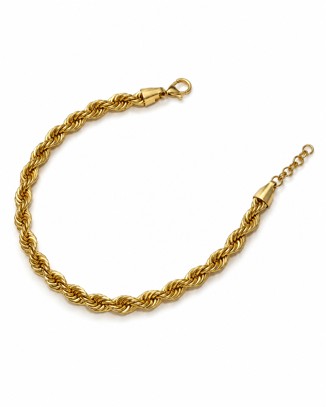 Brugt 14 kt. cordel armbånd med forlængerkæde [ai-redigeret]