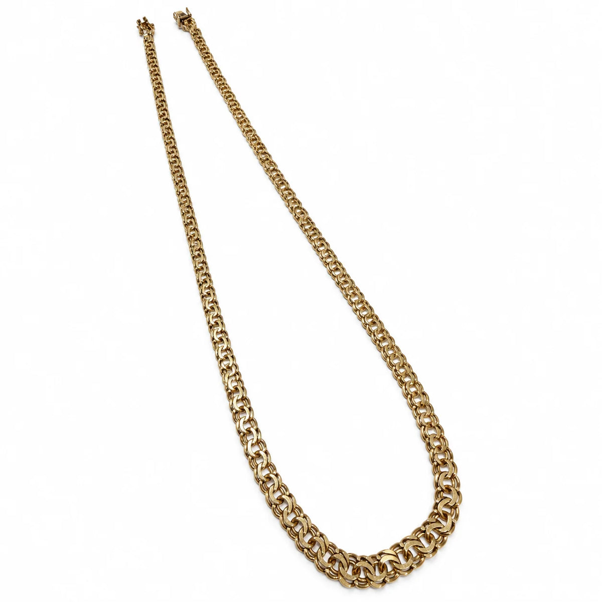 Brugt Bismark halskæde i forløb 14 kt. guld 45 cm, 17,4 g - BRUGT0119 [ai-redigeret]