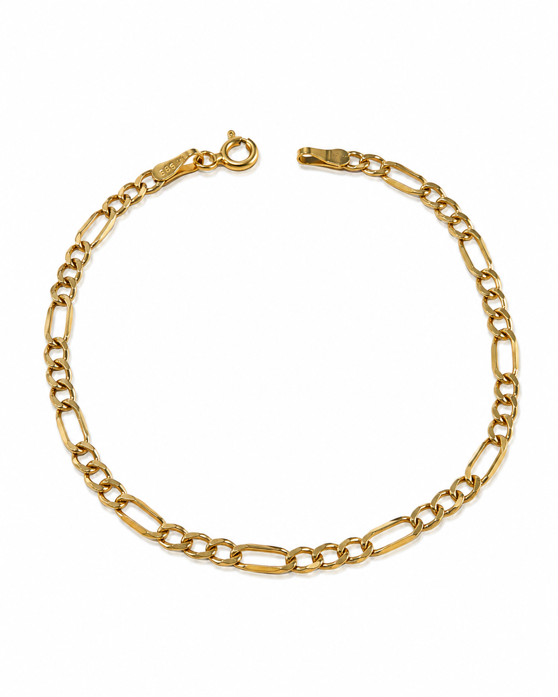 Brugt Figaro armbånd i 14 kt. 17 cm set forfra [ai-redigeret]