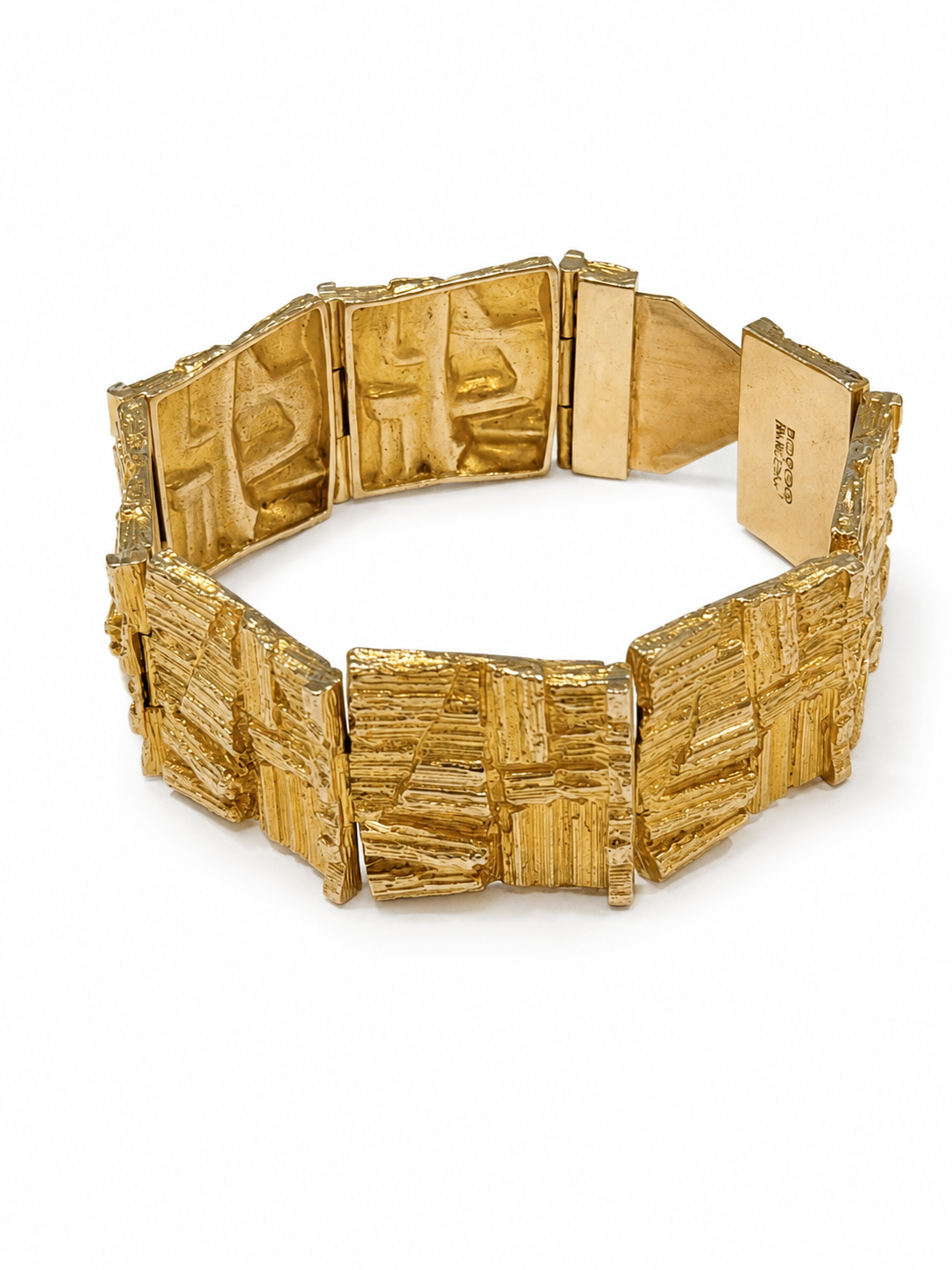Brugt Lapponia Golden Stream armbånd i 14 kt. guld af Björn Weckström set forfra [ai-redigeret]