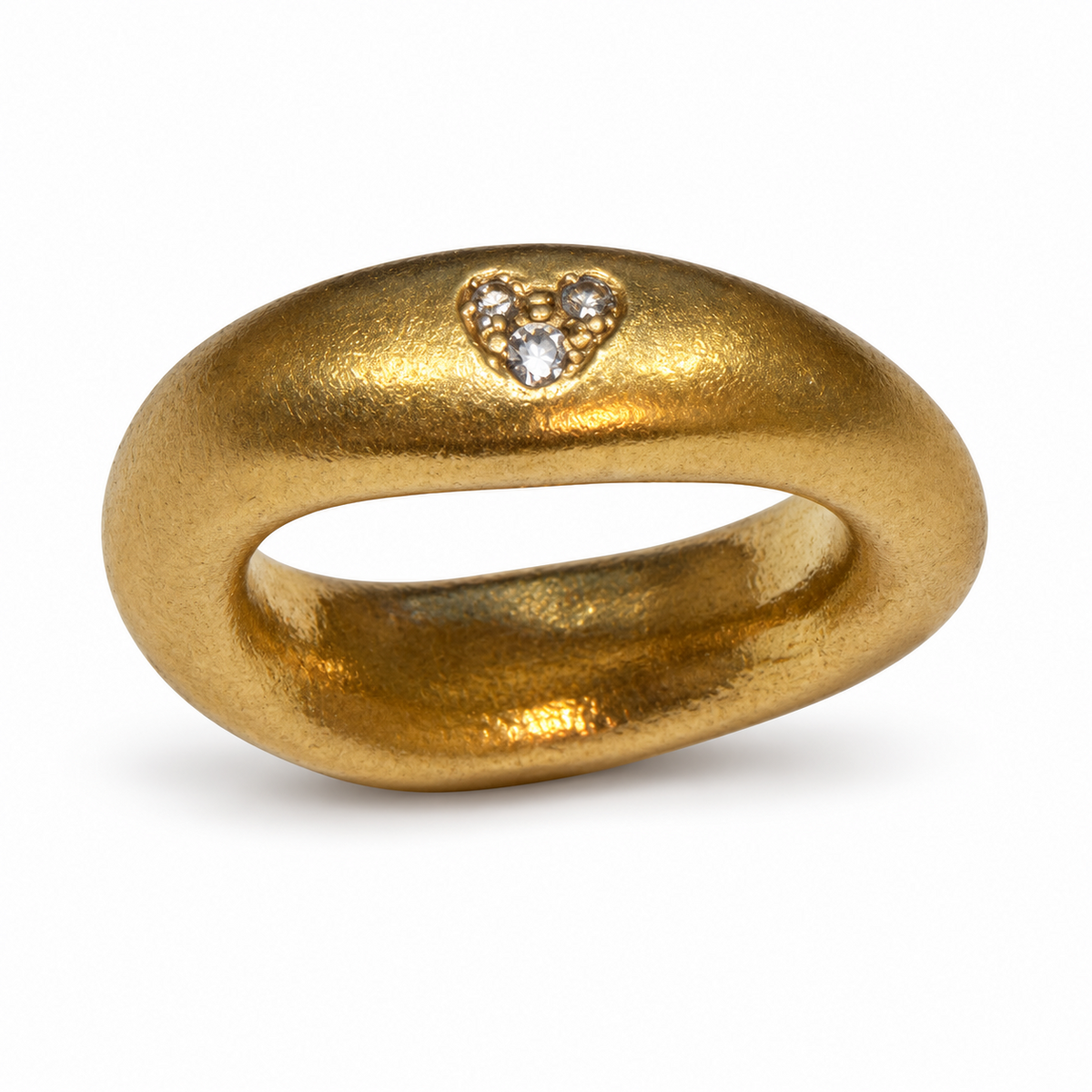 Brugt Ole Lynggaard Love ring i 14 kt. guld med diamanter set forfra – BRUGT0087 [ai-redigeret]
