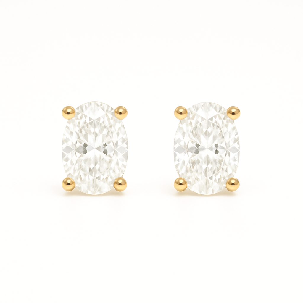 Petersen Jewels - ALMA Øreringe 14KT m. 2x1.00ct lab. diamond