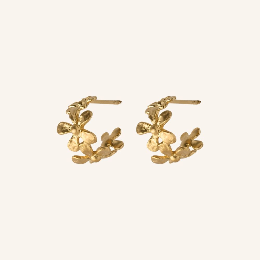 Pernille Corydon Wild Poppy Hoops Forgyldt