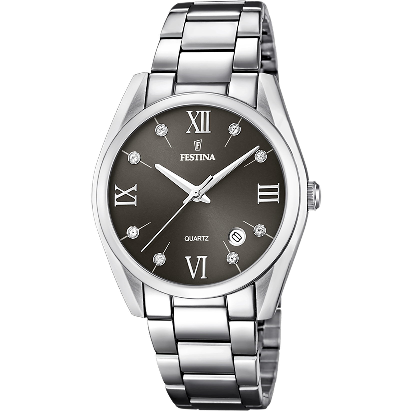 FESTINA BOYFRIEND WATCH F16790/F BLACK STEEL STRAP, WOMEN'S