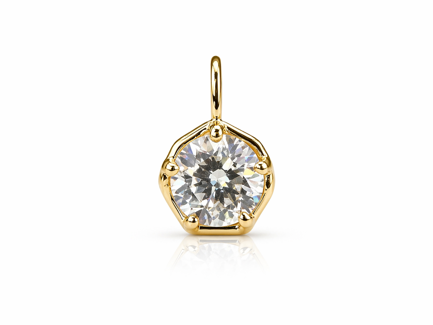 Petersen Jewels 14Kt Rustikt vedhæng med 1,00ct Labgrown Diamant