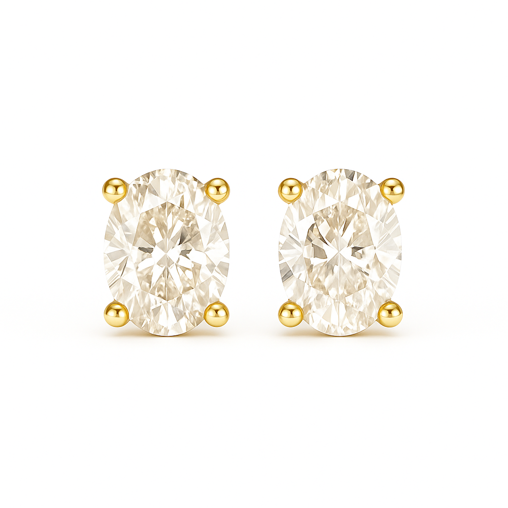 Petersen Jewels - ALMA Øreringe 14KT m. 2x0.50ct lab. diamond