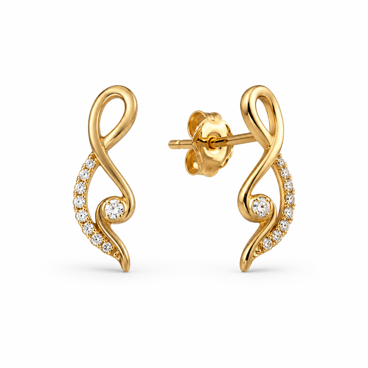 Blomster Jewelery øreringe M. Diamant 14KT.