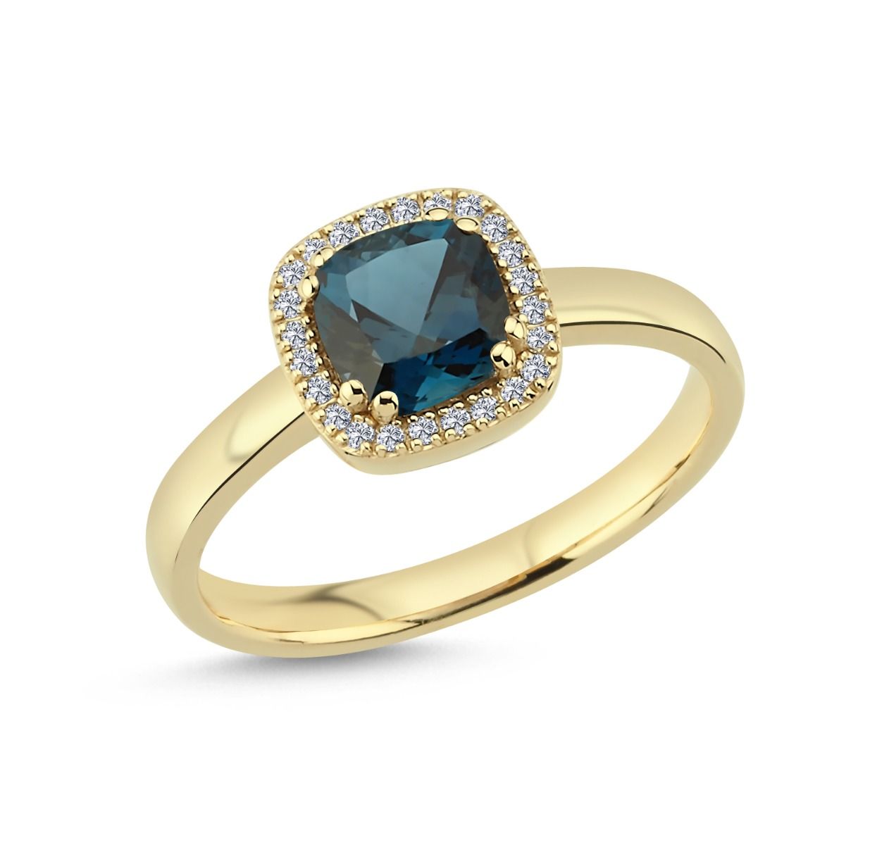 Nuran - Grace Ring 14kt London Blue Topas