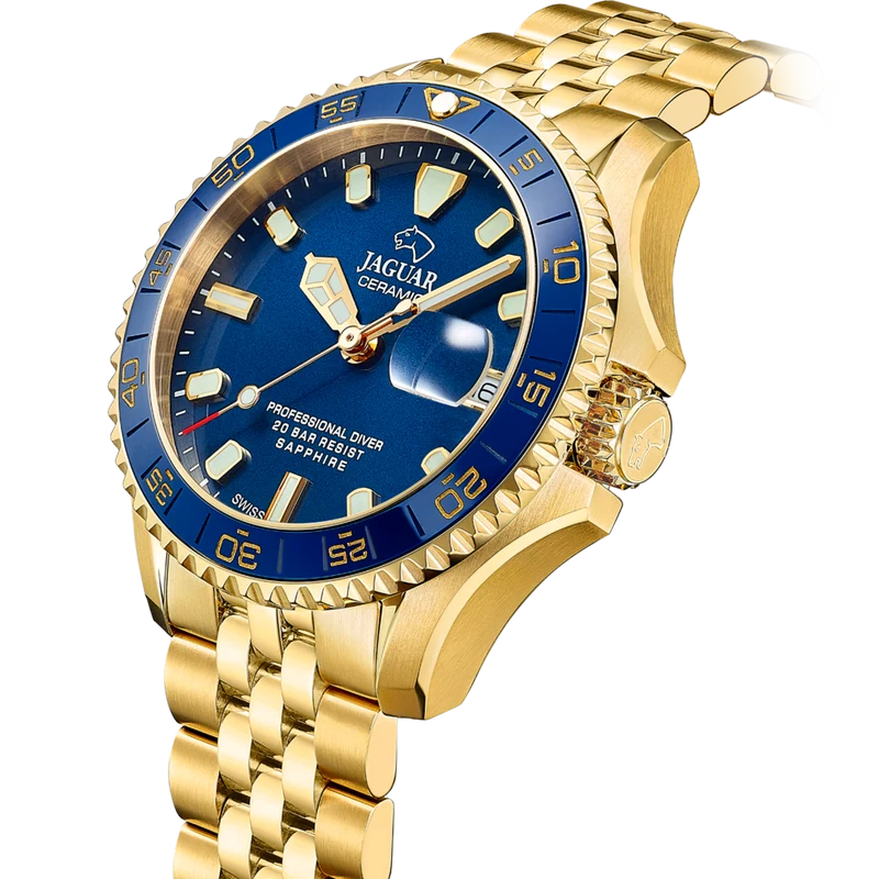 JAGUAR DIVER CERAMIC BLÅ GULD