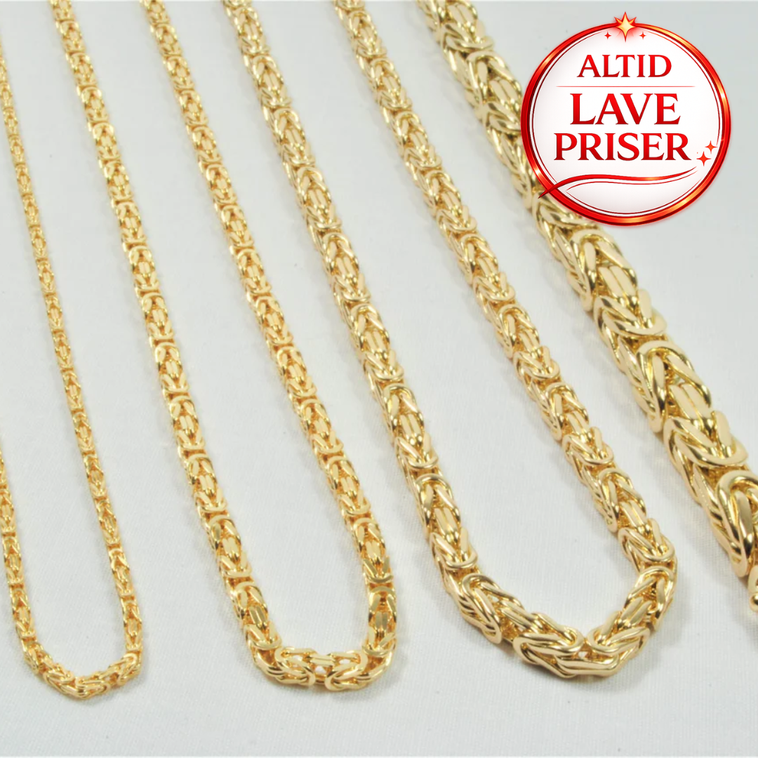 14Kt Guld kongekæde halskæde 45cm