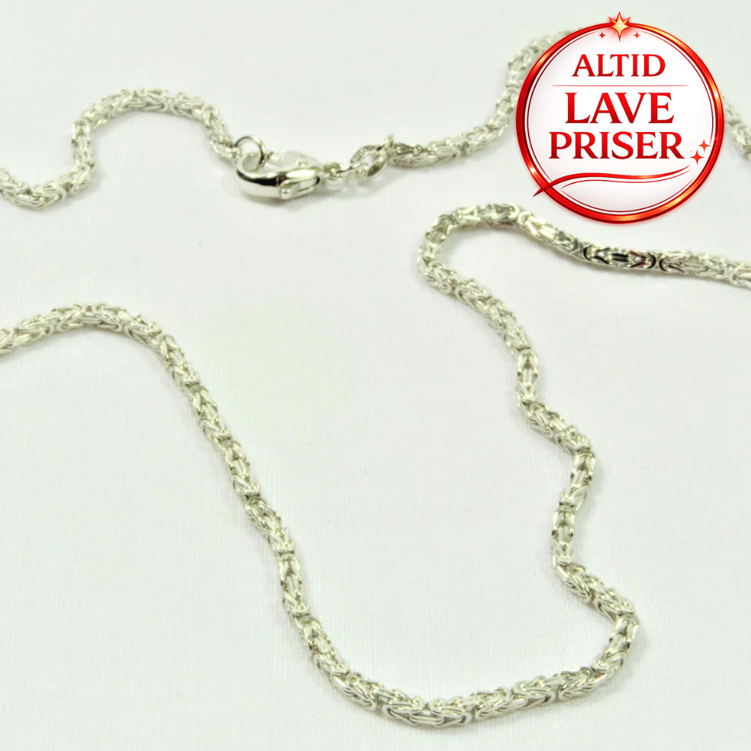 14Kt Hvidguld kongekæde halskæde 42cm