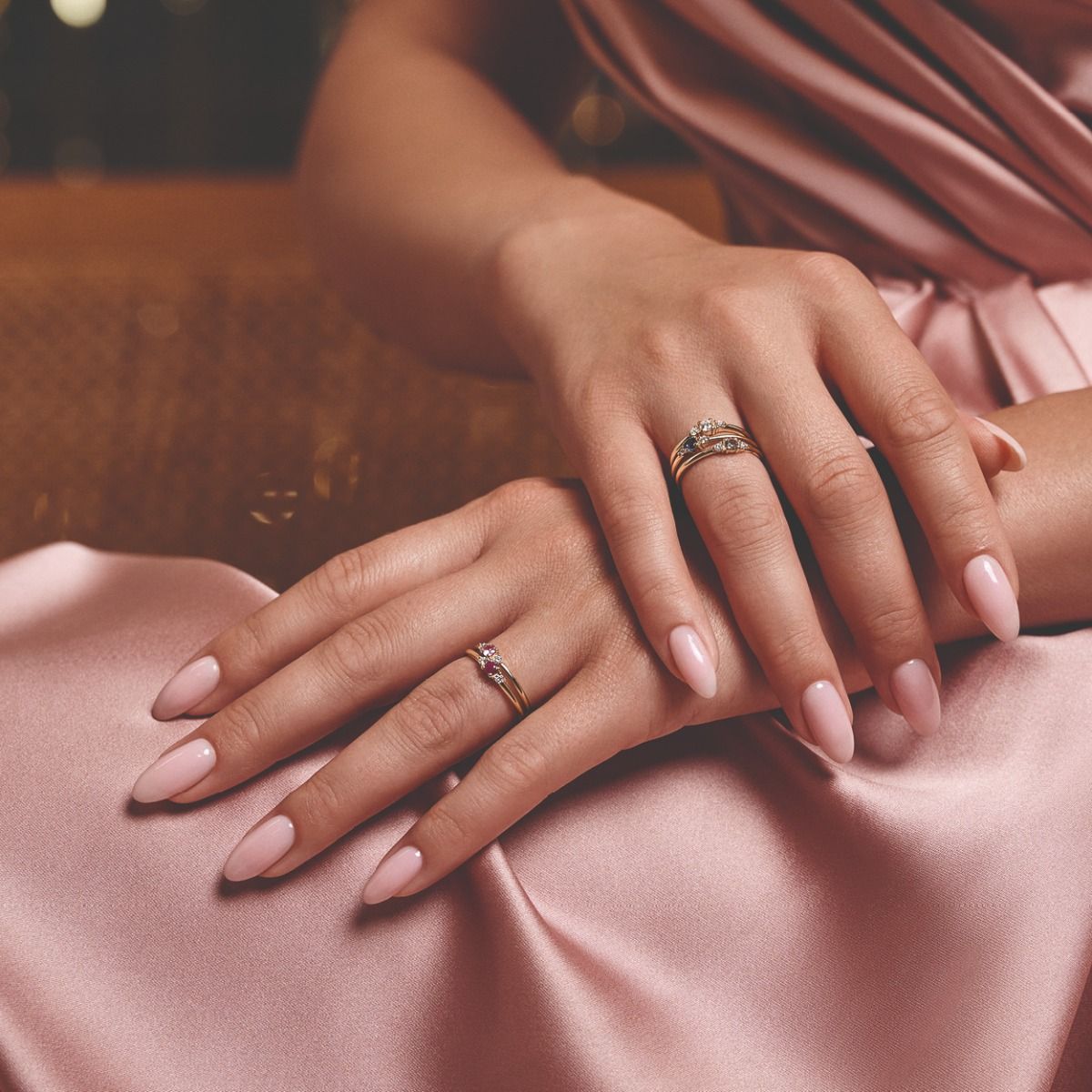 Nuran - Petit Ring 14Kt. M. Diamanter