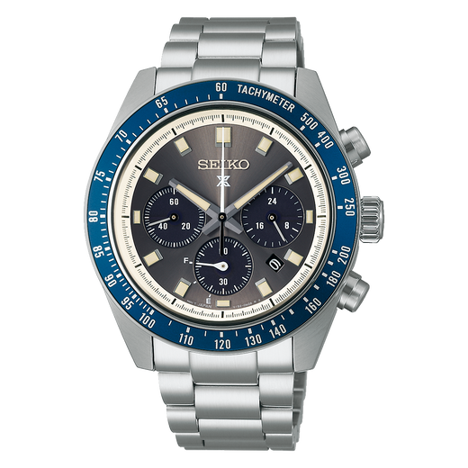 Seiko Prospex SSC939 Speedtimer solar herreur med kaliber V192, buet safirglas, kronograf, tachymeter og rustfri stålkasse.
