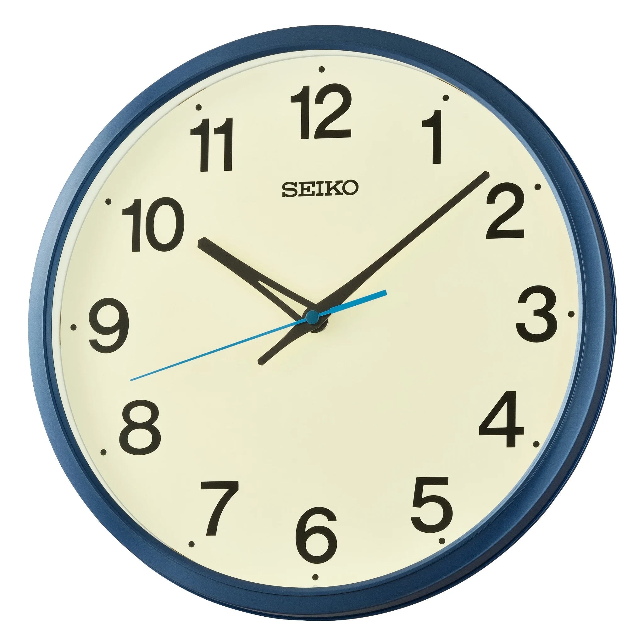 Seiko Vægur QHA019L med beige urskive og blå ramme