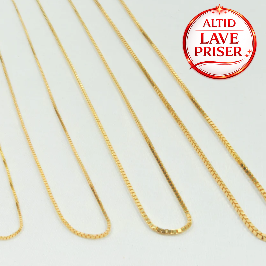 8Kt Guld venezia armbånd 17cm