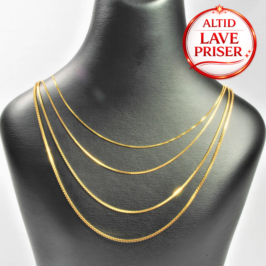 14Kt Guld venezia halskæde 45cm