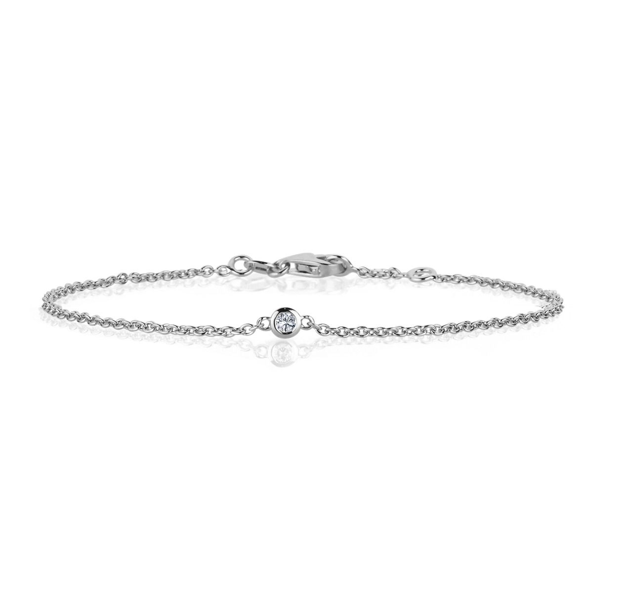 Nuran Zoe Armbånd 14kt Hvidguld