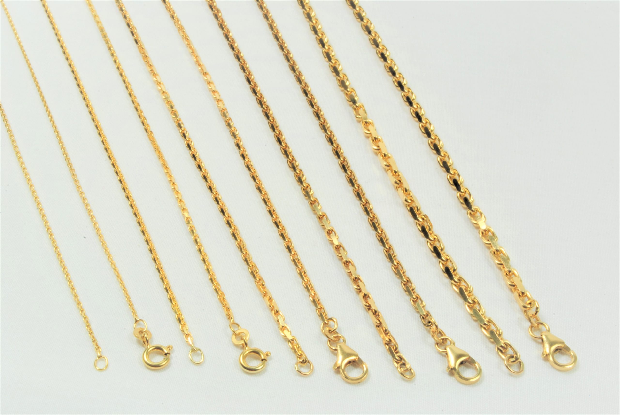 pebermynte kran Mod 14Kt Guld anker facet halskæde 70cm - SPAR 20- 30 % %