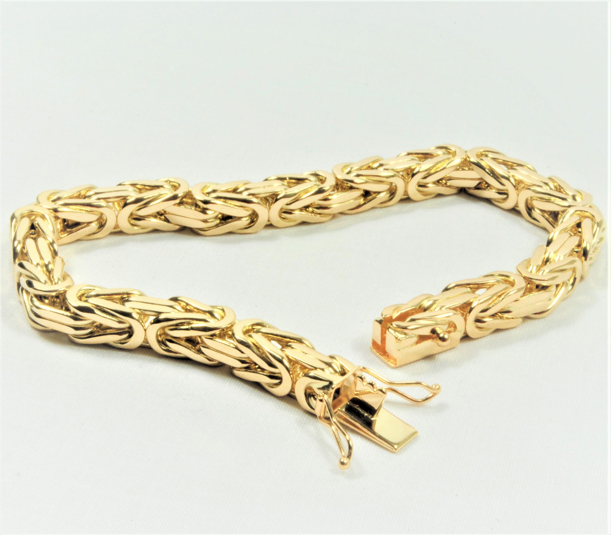 14Kt Guld kongekæde armbånd 21cm - SPAR 20%